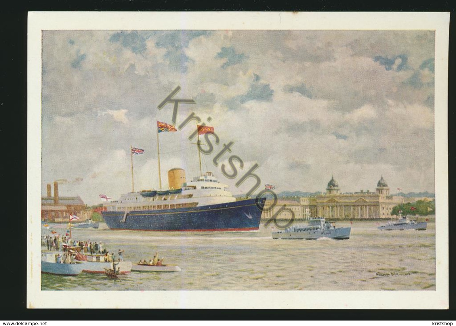 H.M.Y. Britannia Passing Greenwich [AA41-1.563 - Paquebots