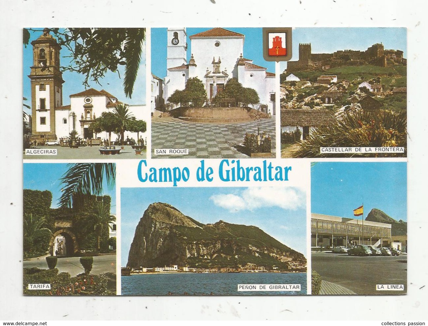 Cp ,CAMPO DE GIBRALTAR ,diversos Aspectos ,  écrite , Multi Vues - Gibraltar