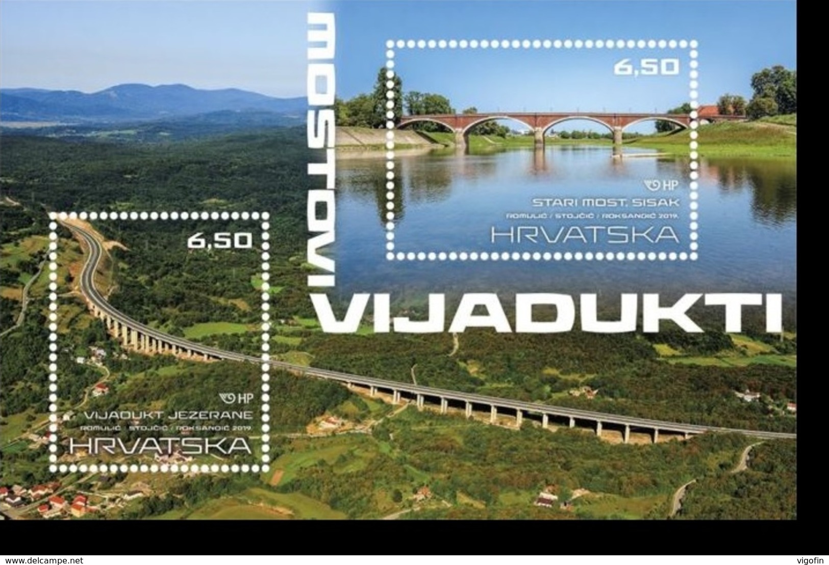 HR 2019-1376-7 BRIDGES, HRVATSKA CROATIA, S/S. MNH - Ponts