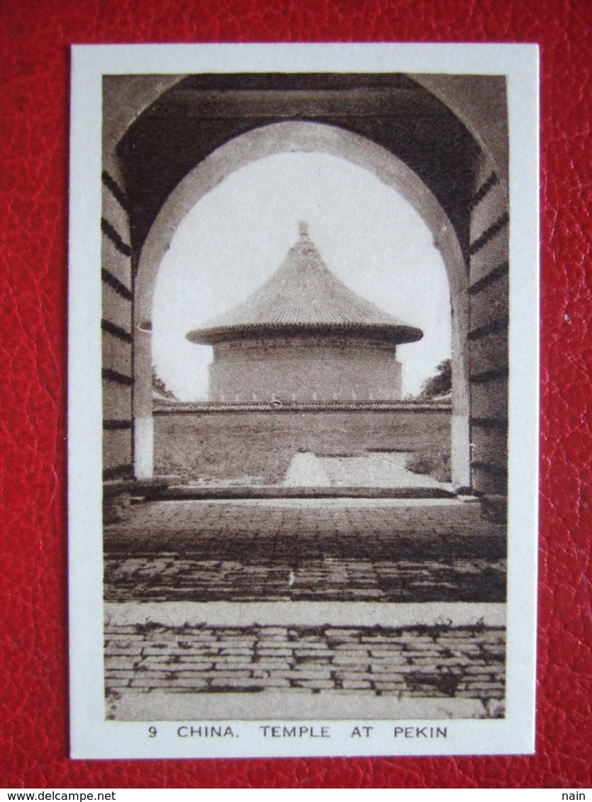 CHINE - CHINA - " TEMPLE AT PEKIN  " - CARTE SILVER CAR : 7 X 4.50 - VOIR LES SCANS... - Cina