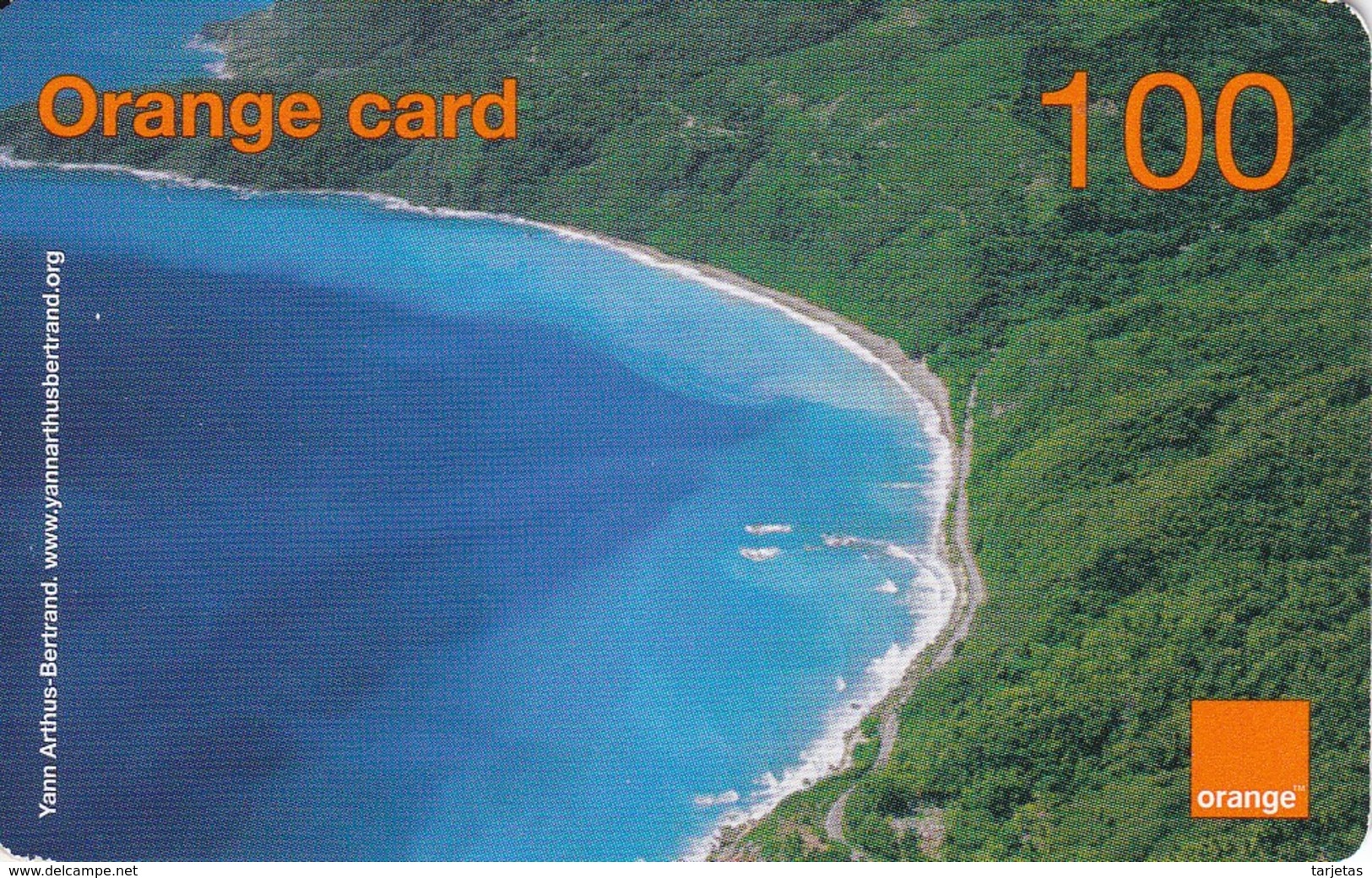 TARJETA DE LA REPUBLICA DOMINICANA  DE 100 UNITS DE ORANGE CARD (PAISAJE Y PLAYA) - Dominicaanse Republiek