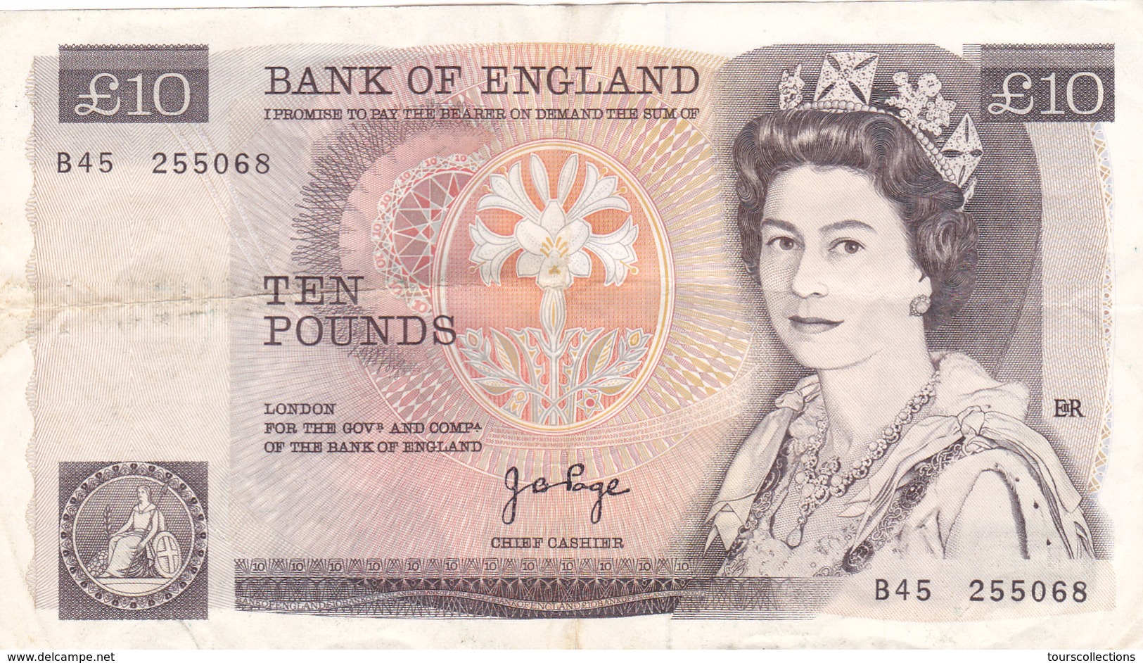 BILLET 10 POUNDS £ De 1975 à 1980 Signature "Page" Grande Bretagne Angleterre Elisabeth 2 @ PICK 379 A - 10 Ponden