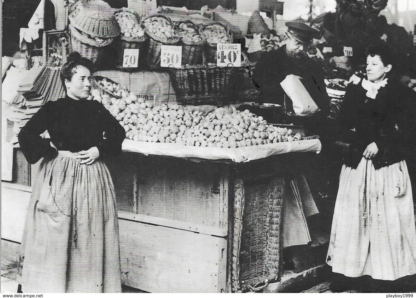 75 - PARIS 1900 - Marchande De Champignons Aux Halles - Carte Animée - Cpm - Vierge - - Petits Métiers à Paris