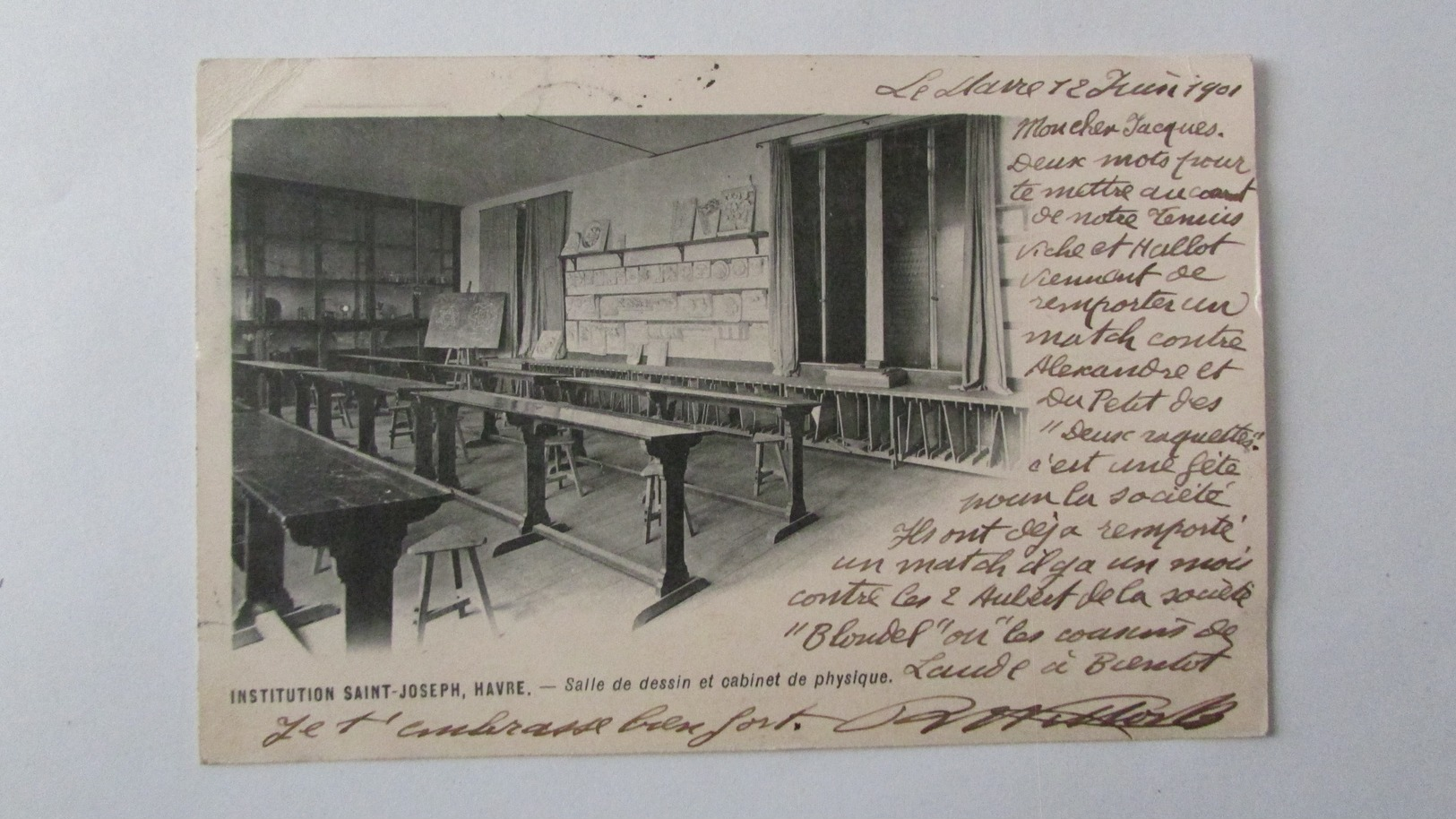 Cpa, INSTITUTION SAINT-JOSEPH, HAVRE. Salle De Dessin Et Cabinet De Physique. 1901 /n°86 - Non Classificati