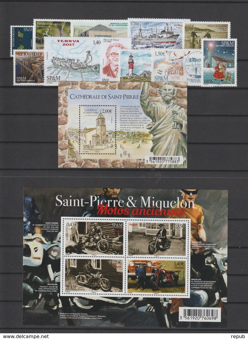 Saint Pierre Et Miquelon Année Complète 2017, 1174 à 1196 - Années Complètes