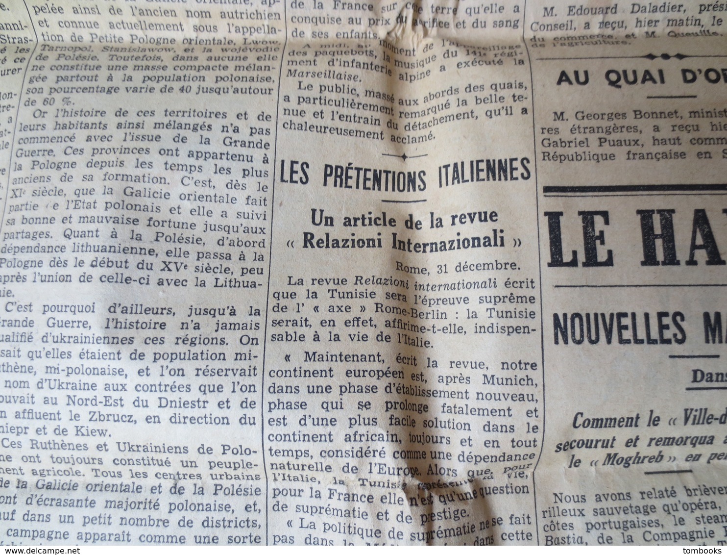 Le Havre - Le Petit Havre - Journal - Dimanche 1 Janvier 1939 - B.E N° 20314 - - Le Peuple