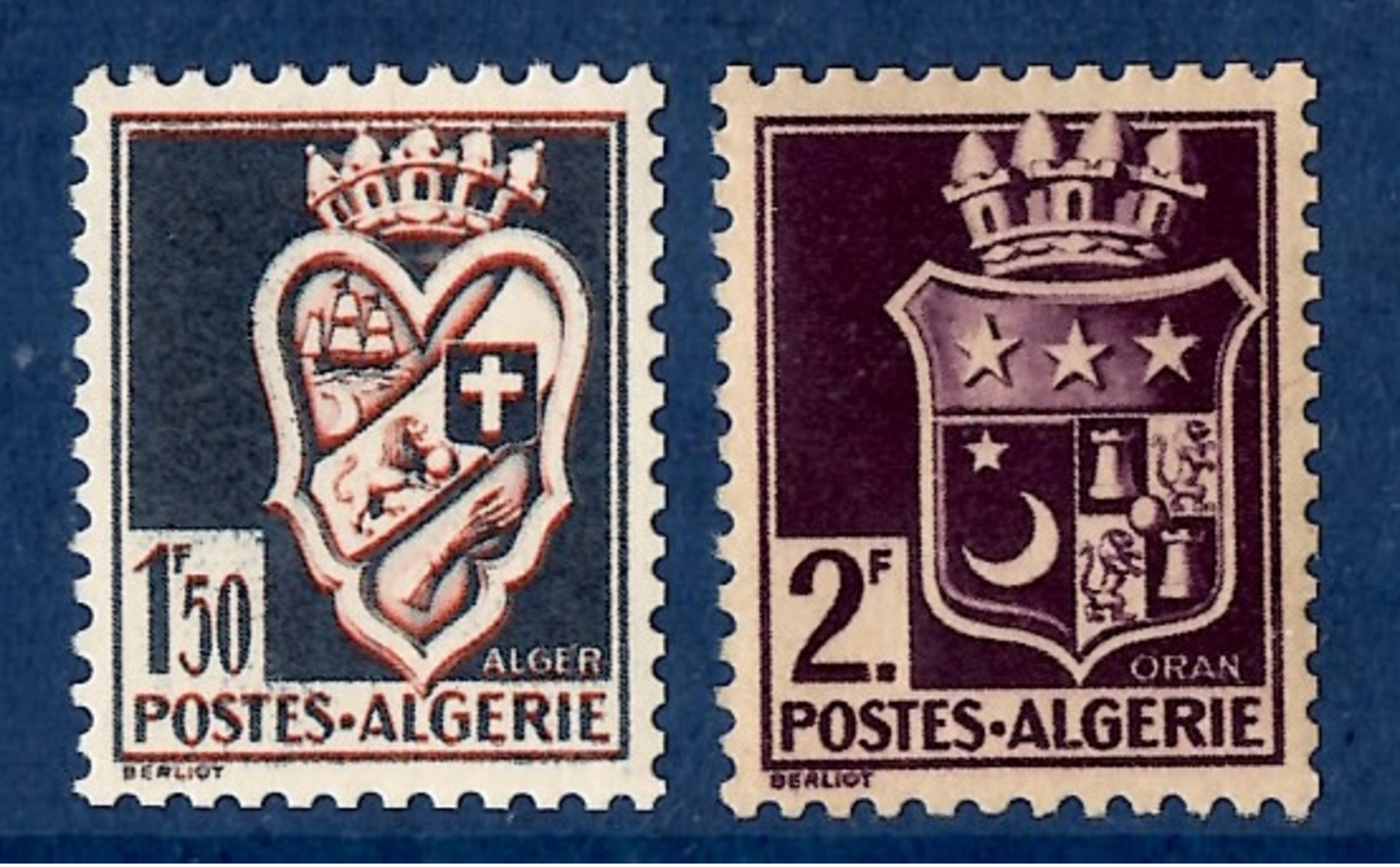 Algérie Variétés De Couleurs Maury N° 181A Et N° 182D Neufs ** MNH. TB. A Saisir! - Neufs