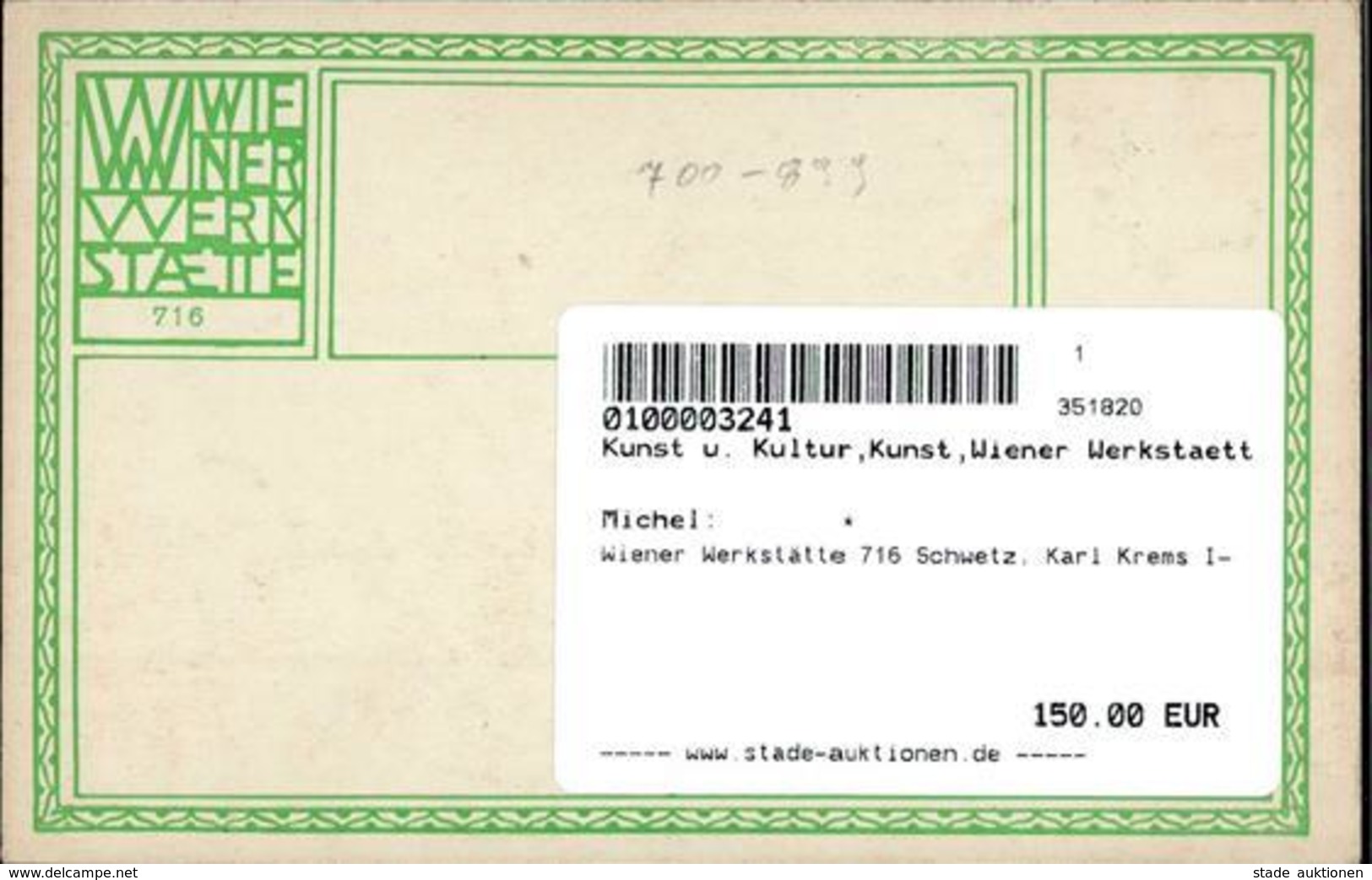 Wiener Werkstätte 716 Schwetz, Karl Krems I- - Altri & Non Classificati