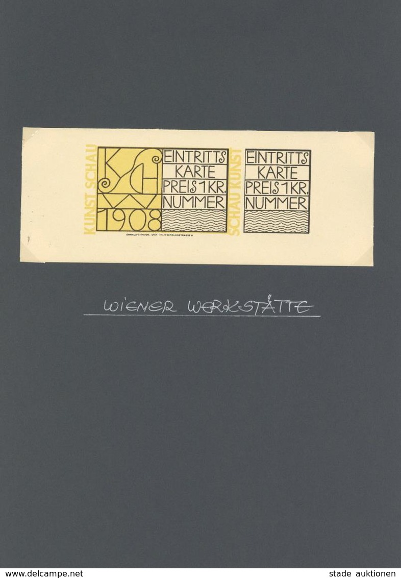 Wiener Werkstätte Eintrittskarte 1908 I-II - Otros & Sin Clasificación