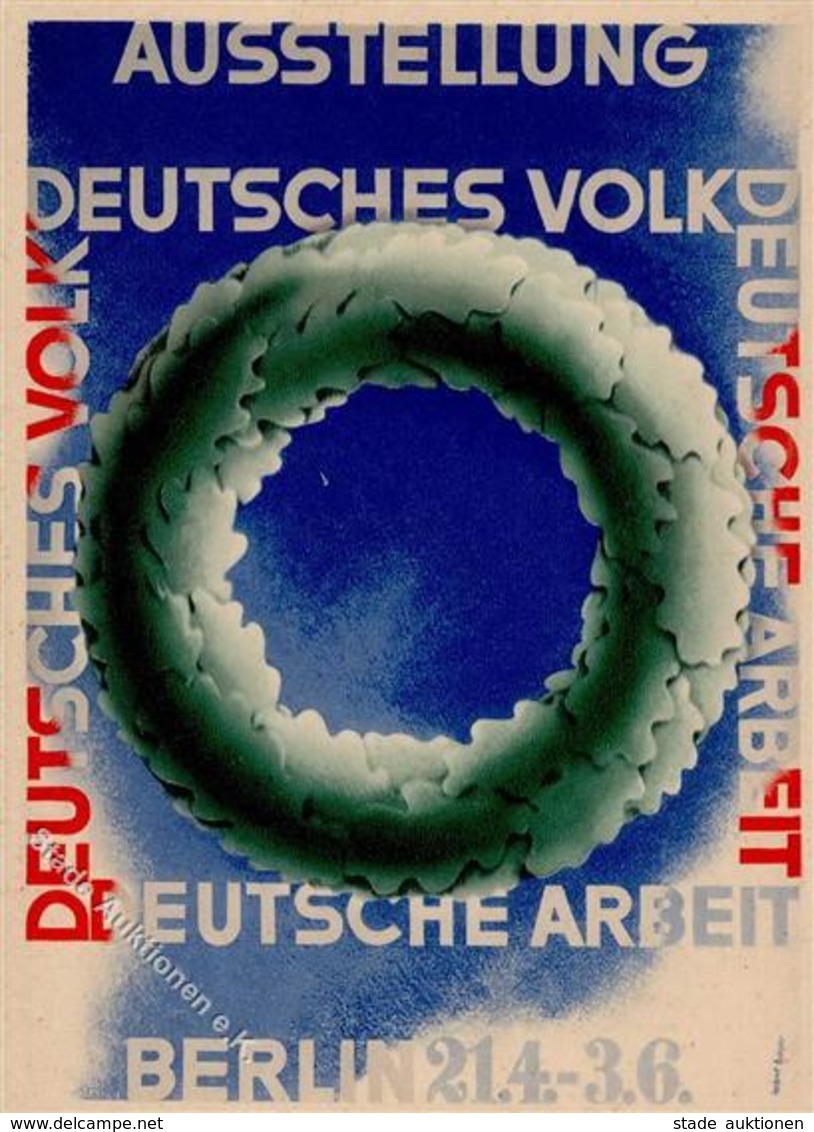 Bauhaus Sign. Bayer, Herbert Ausstellung Deutsches Volk Deutsche Arbeit 1934 I- Expo - Sonstige & Ohne Zuordnung