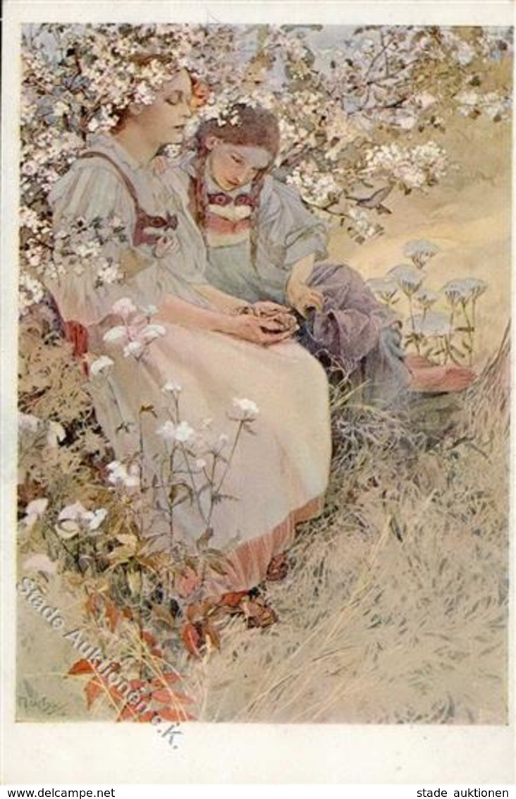 Mucha, A. Frauen  Künstlerkarte I-II Femmes - Mucha, Alphonse