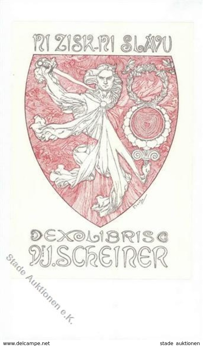 Mucha, Alfons Exlibris Ni Zisk Ni Slavu I-II - Mucha, Alphonse