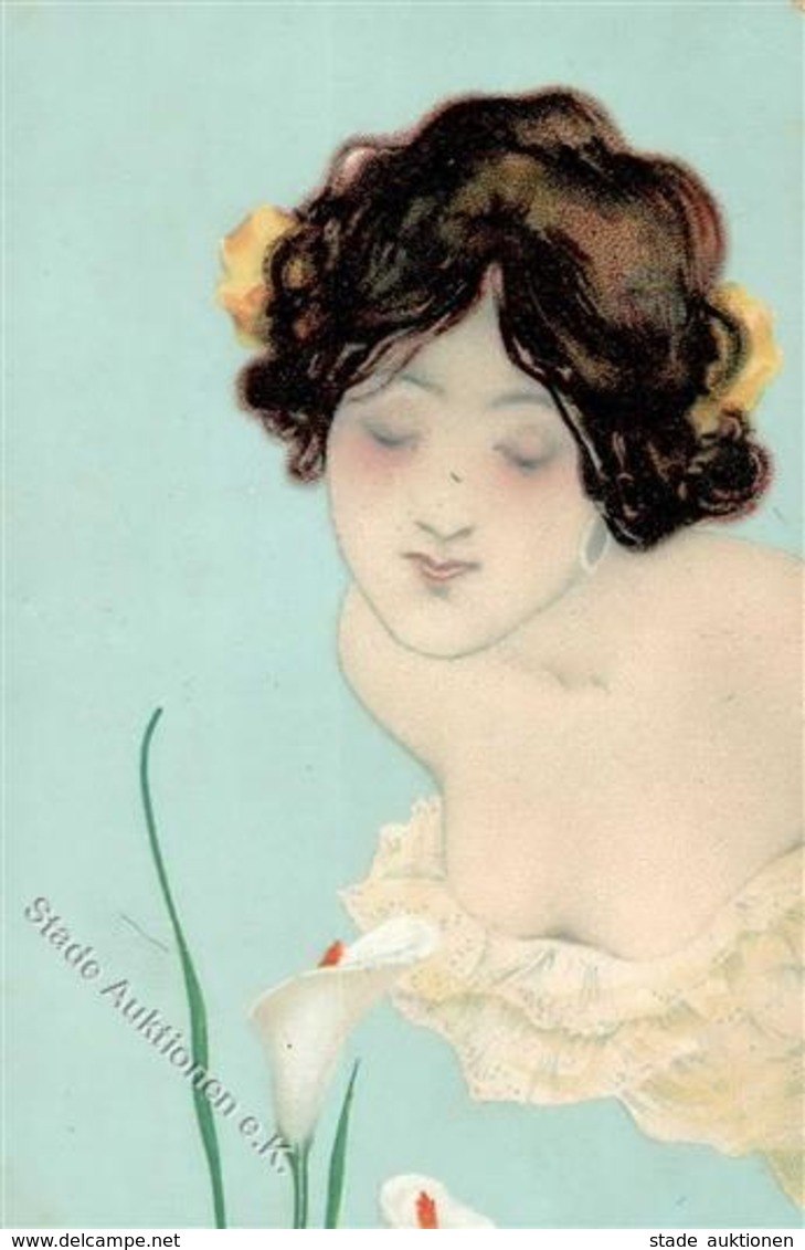 Kirchner, R. Frau Blumen Künstlerkarte I-II - Kirchner, Raphael