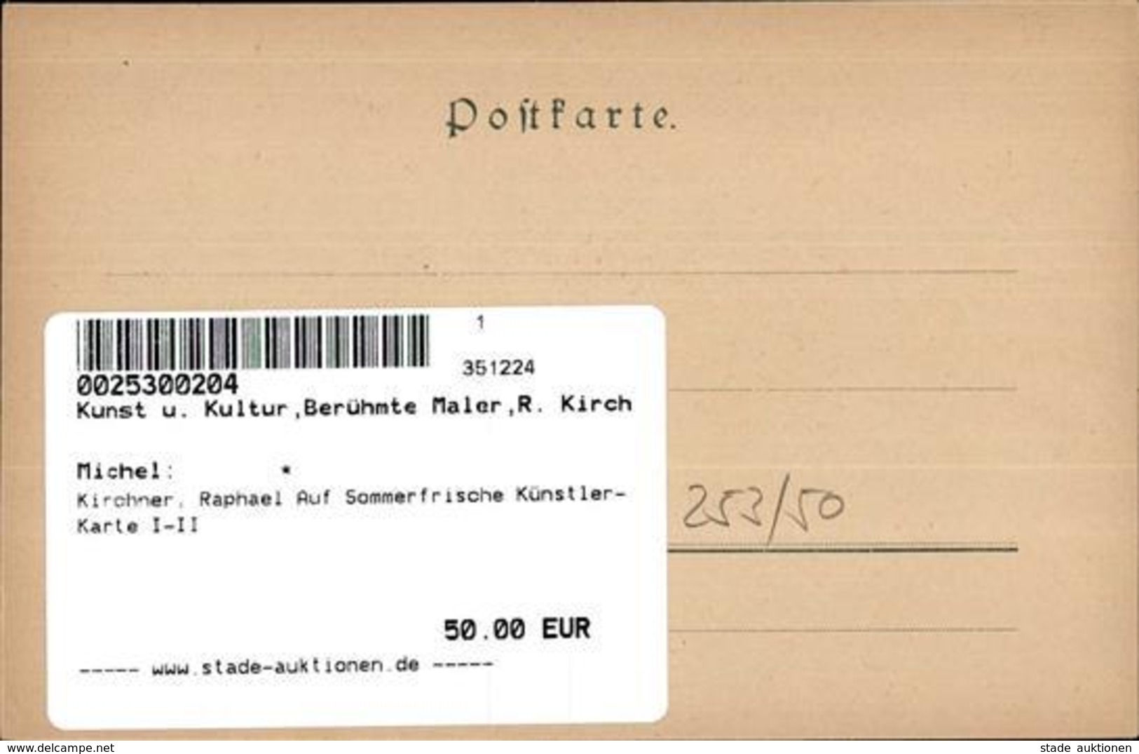 Kirchner, Raphael Auf Sommerfrische Künstler-Karte I-II - Kirchner, Raphael