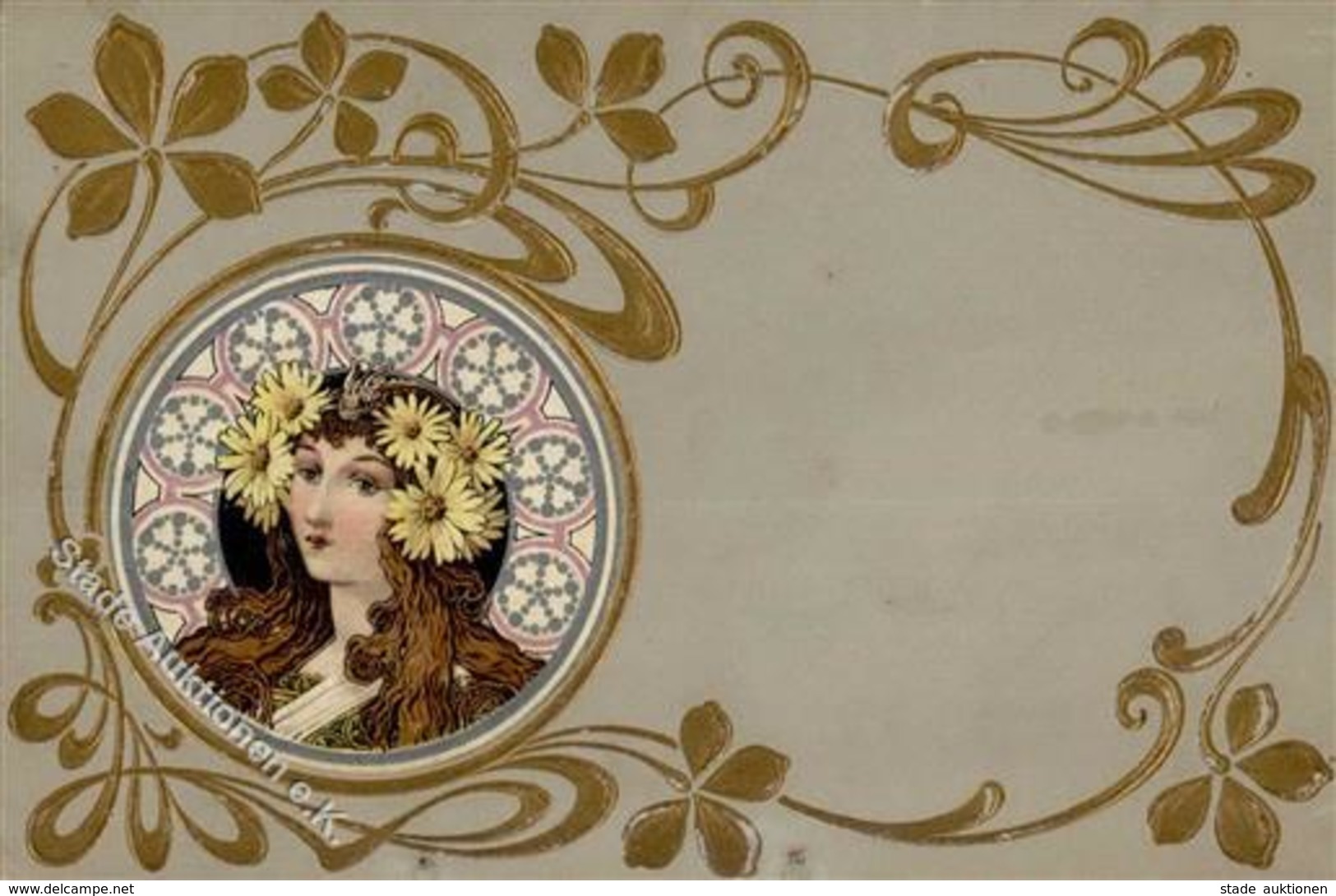 Jugendstil Frau  Prägedruck I-II Art Nouveau - Sonstige & Ohne Zuordnung