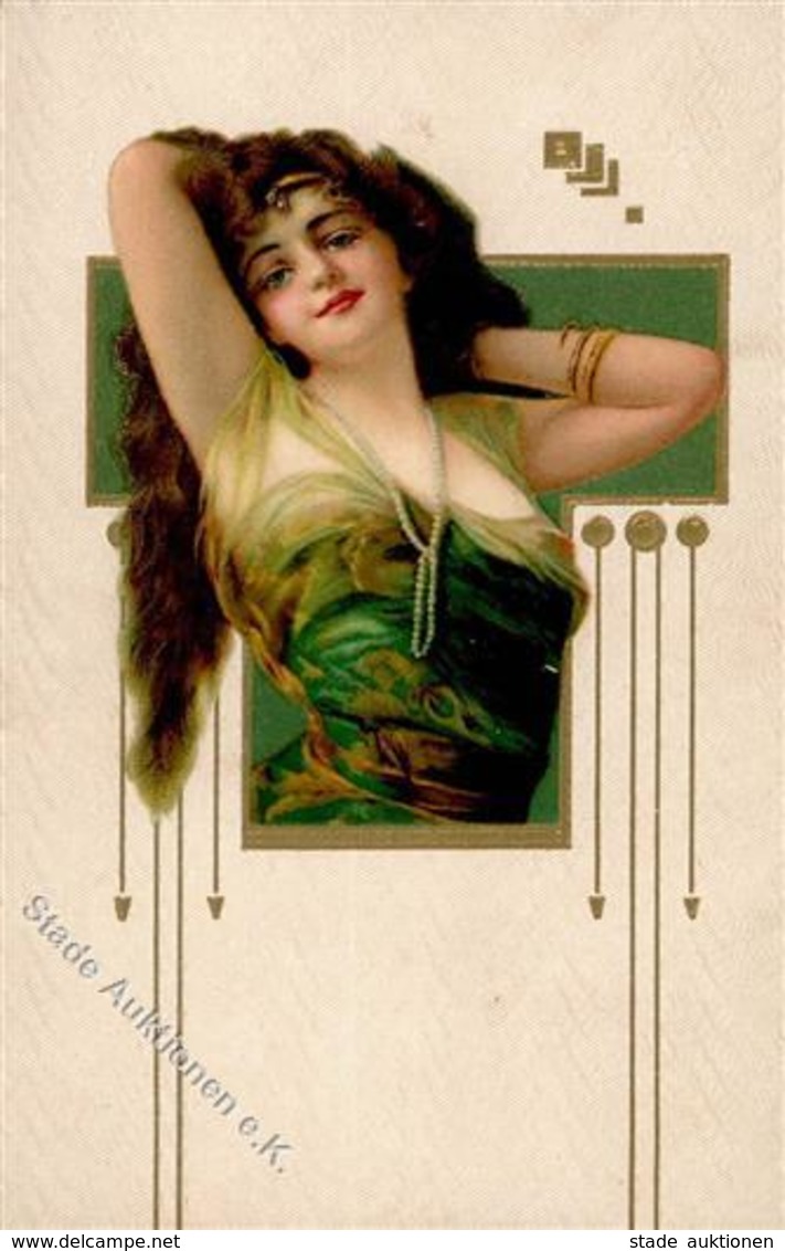 Jugendstil Frau  Prägedruck I-II Art Nouveau - Sonstige & Ohne Zuordnung