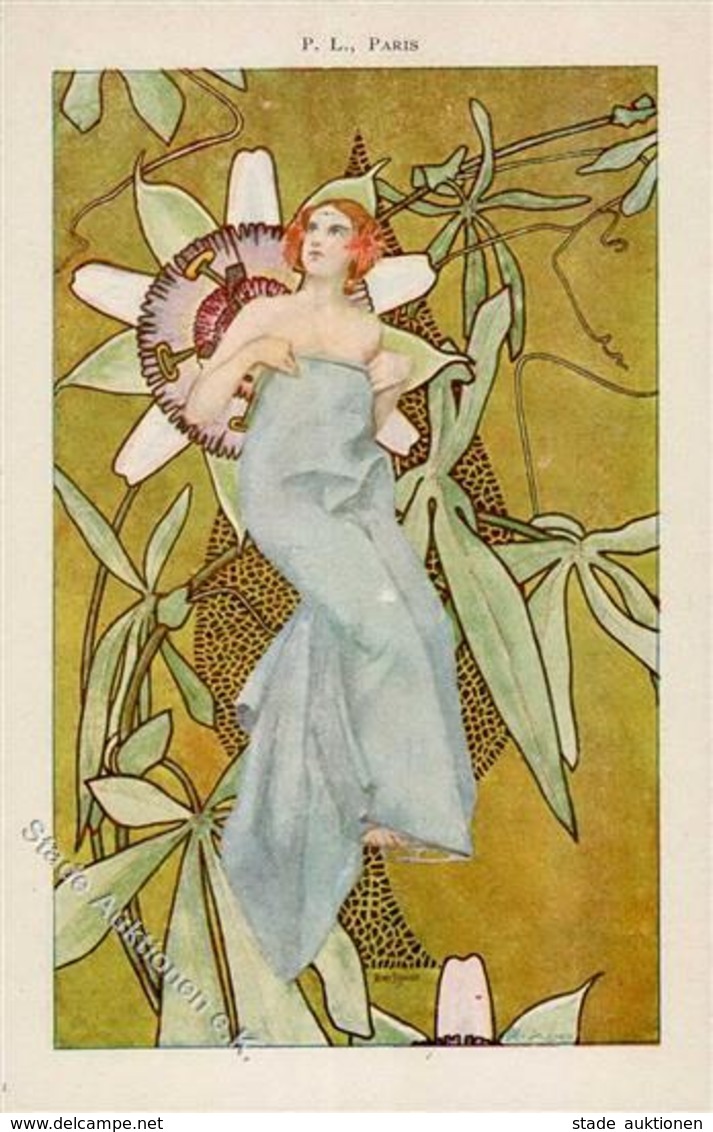 Jugendstil Frau Künstler-Karte I-II Art Nouveau - Sonstige & Ohne Zuordnung