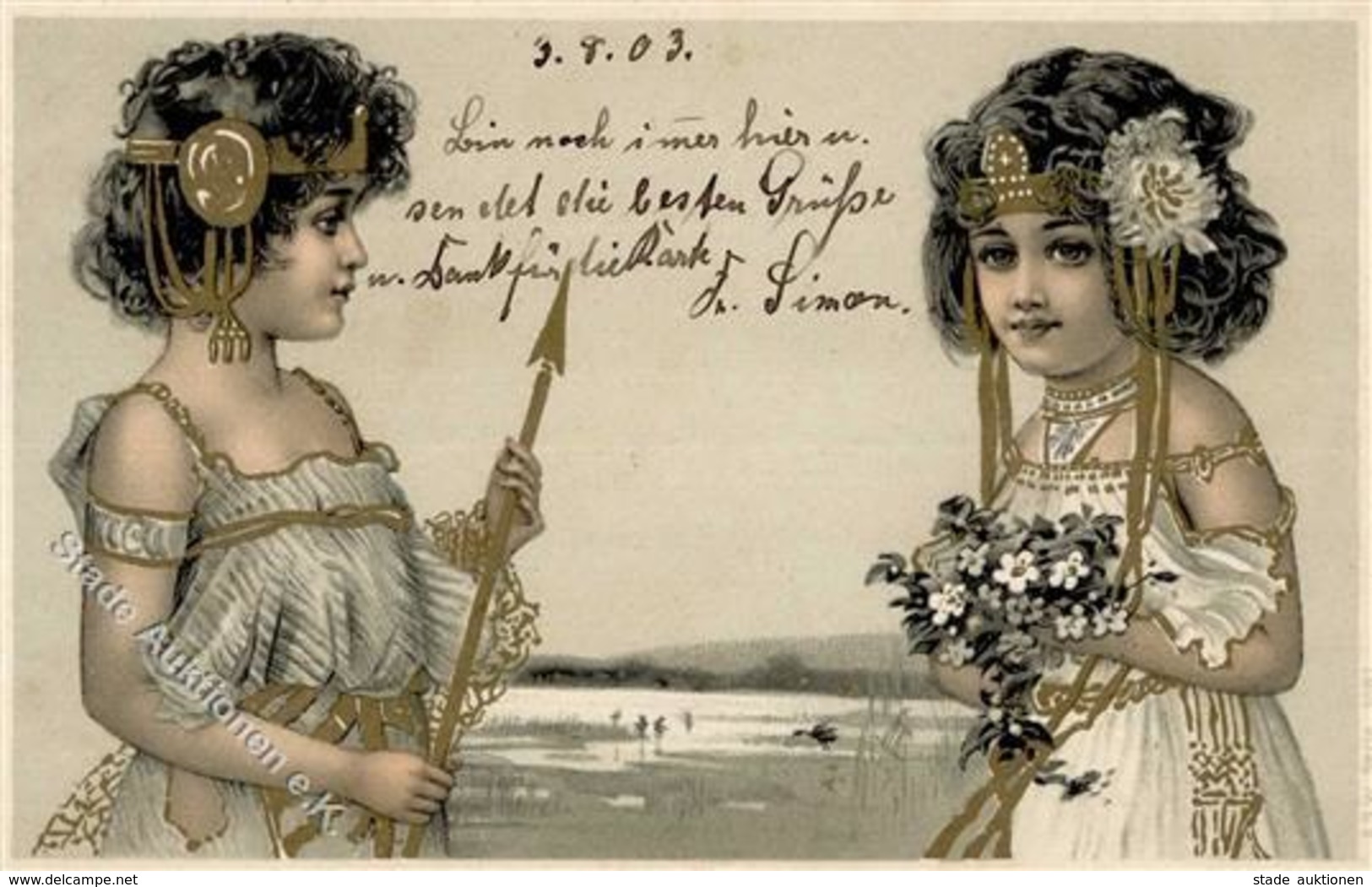 Jugendstil Frauen  Künstlerkarte 1903 I-II Art Nouveau Femmes - Sonstige & Ohne Zuordnung