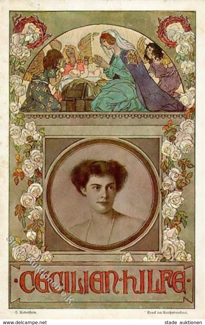 Jugendstil, Cecilien Hilfe, Farbig, Als FP-Karte, 29.12.16 Nr 4 I-II Art Nouveau - Sonstige & Ohne Zuordnung