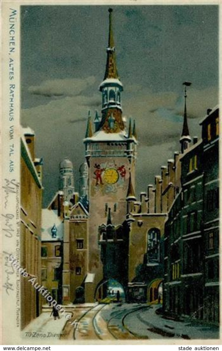 Diemer, Z. München Altes Rathaus Künstlerkarte 1899 I-II - Other & Unclassified