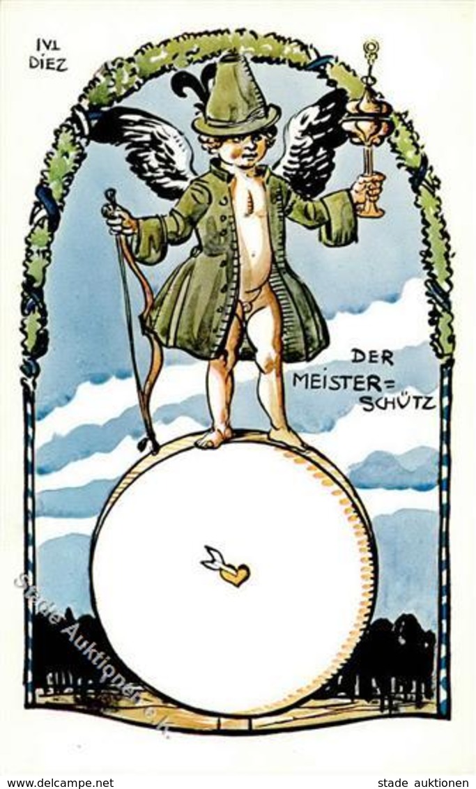 Diez, Ivi Der Meisterschütz Künstlerkarte I-II - Other & Unclassified