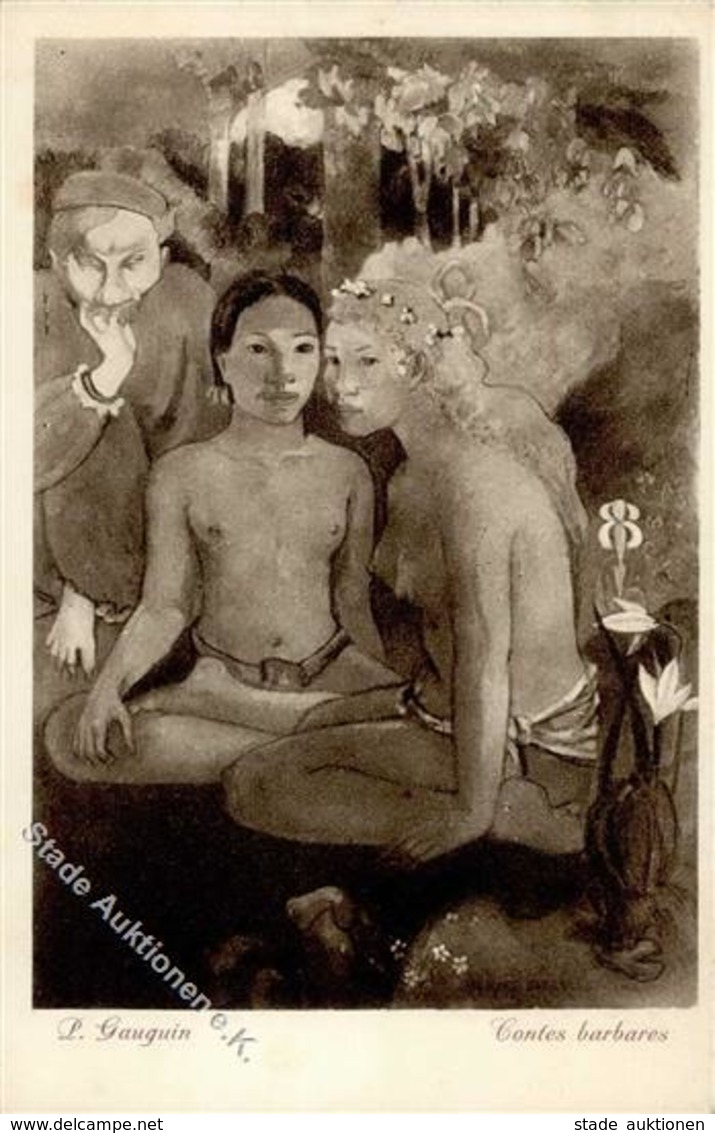 Gauguin, P. Contes Barbares Künstlerkarte I-II - Other & Unclassified