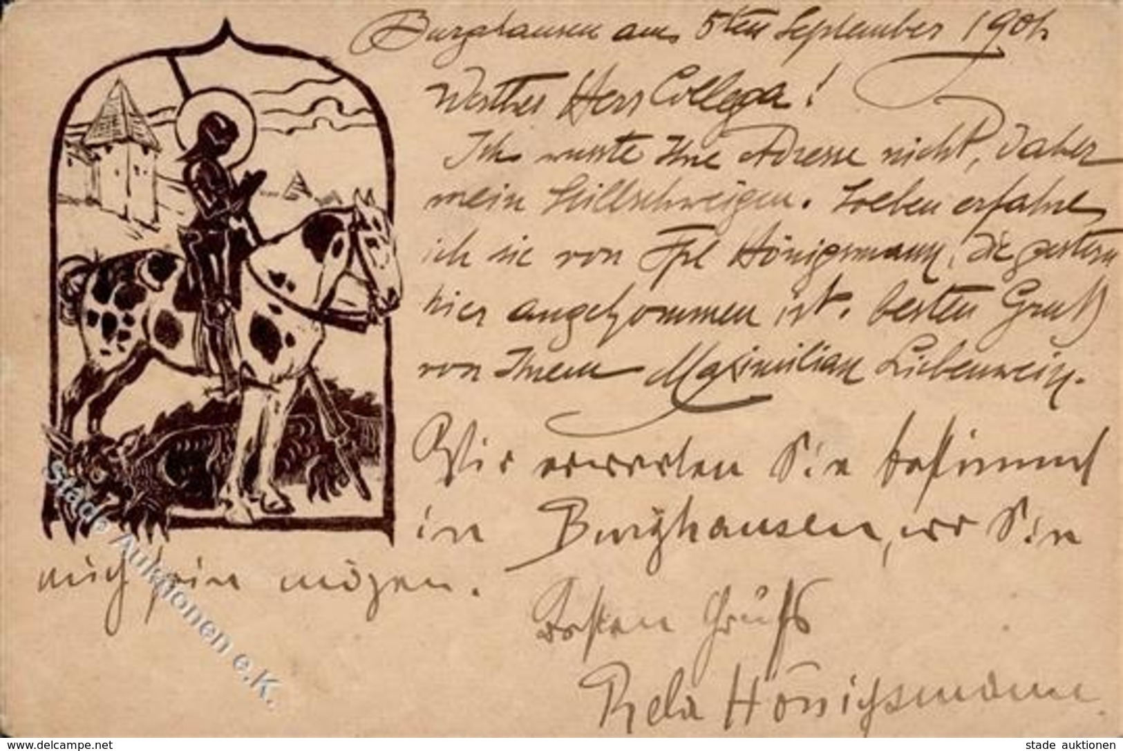 Hönigsmann, Rela Autograph Künstler-Karte 1901 I-II - Other & Unclassified