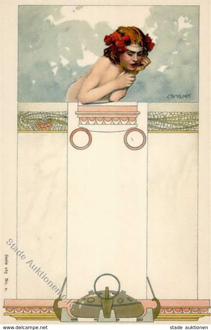 Kempf, G.Th.v. Frau Jugendstil Künstler-Karte I-II Art Nouveau - Sonstige & Ohne Zuordnung