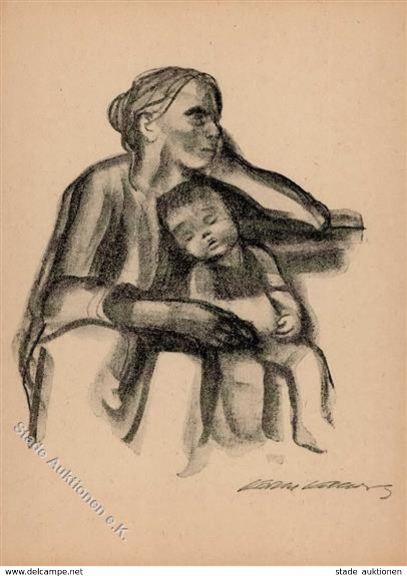 Kollwitz, K. Arbeiterfrau Mit Schlafendem Jungen 1927 Künstlerkarte I-II - Sonstige & Ohne Zuordnung