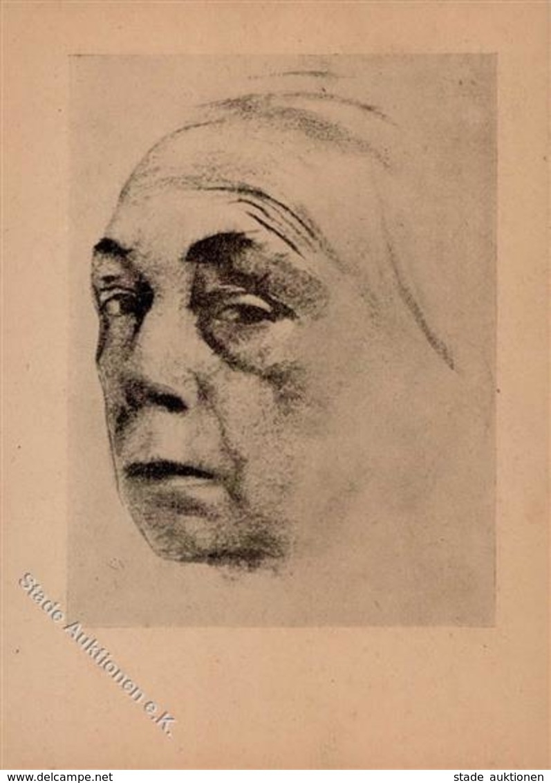 Kollwitz, K. Selbstbild 1924 Künstlerkarte I-II - Other & Unclassified