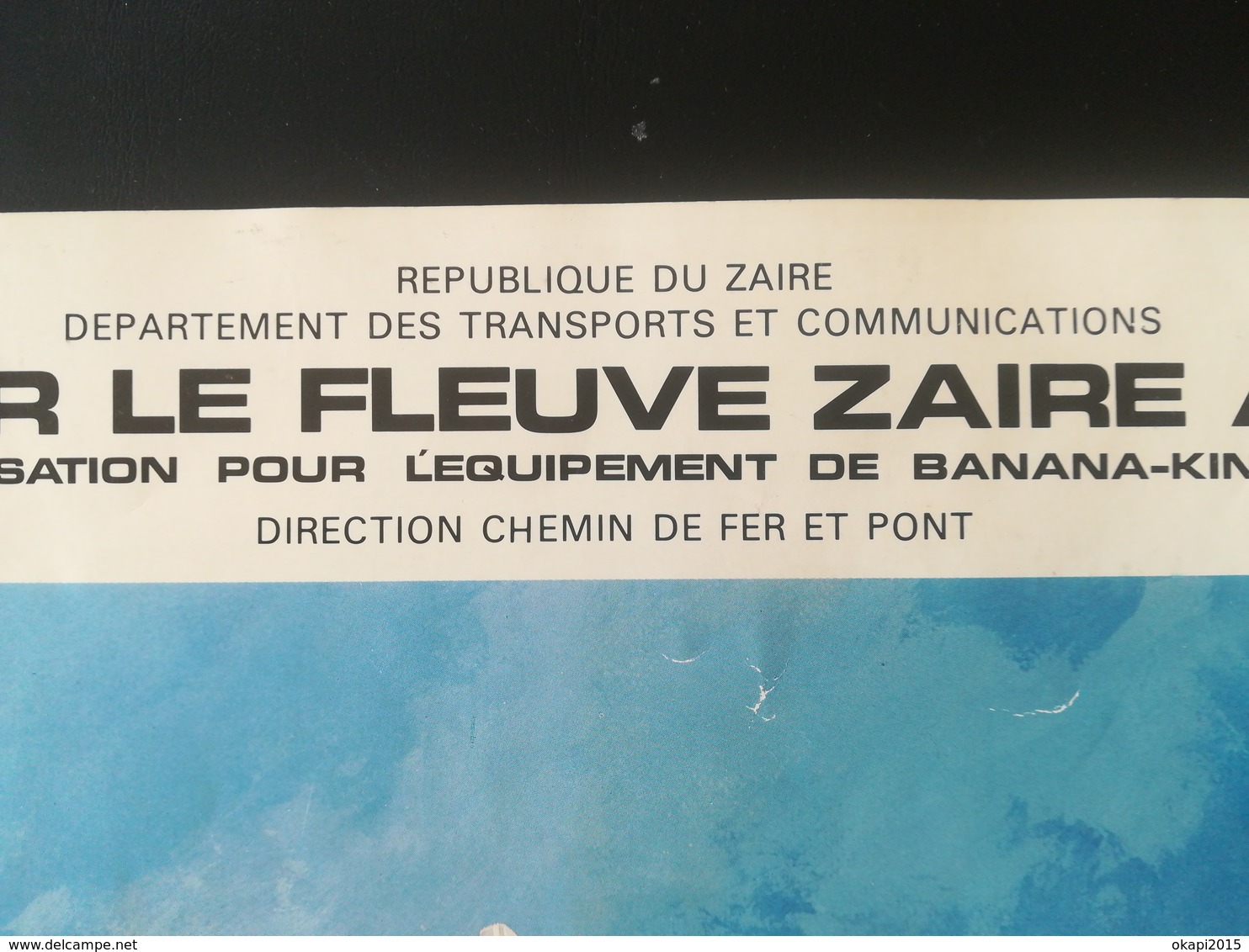 POUR LES NOSTALGIQUES DU ZAÏRE DÉPLIANT SUR PONT SUR LE FLEUVE ZAÏRE À MATADI VIEUX DÉPLIANT PRÉSENTATION DU PONT - Oggetti 'Ricordo Di'