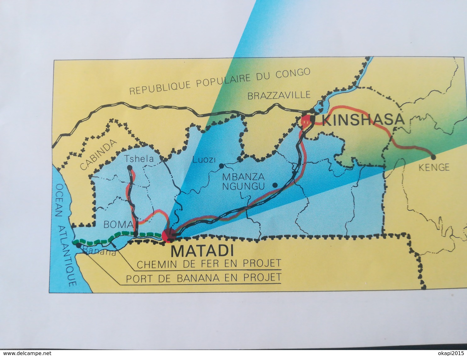 POUR LES NOSTALGIQUES DU ZAÏRE DÉPLIANT SUR PONT SUR LE FLEUVE ZAÏRE À MATADI VIEUX DÉPLIANT PRÉSENTATION DU PONT - Obj. 'Herinnering Van'