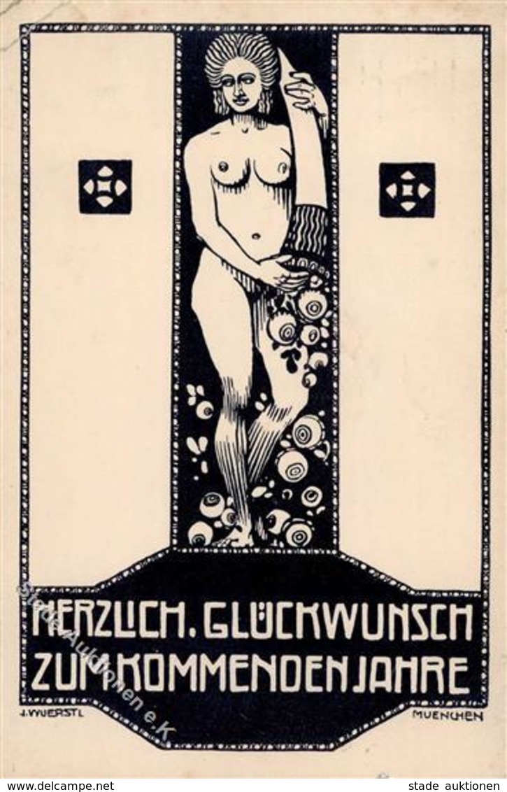 Künstler München (8000) Würstl, J. Autograph Künstlerkarte I-II (Eckbug) - Other & Unclassified