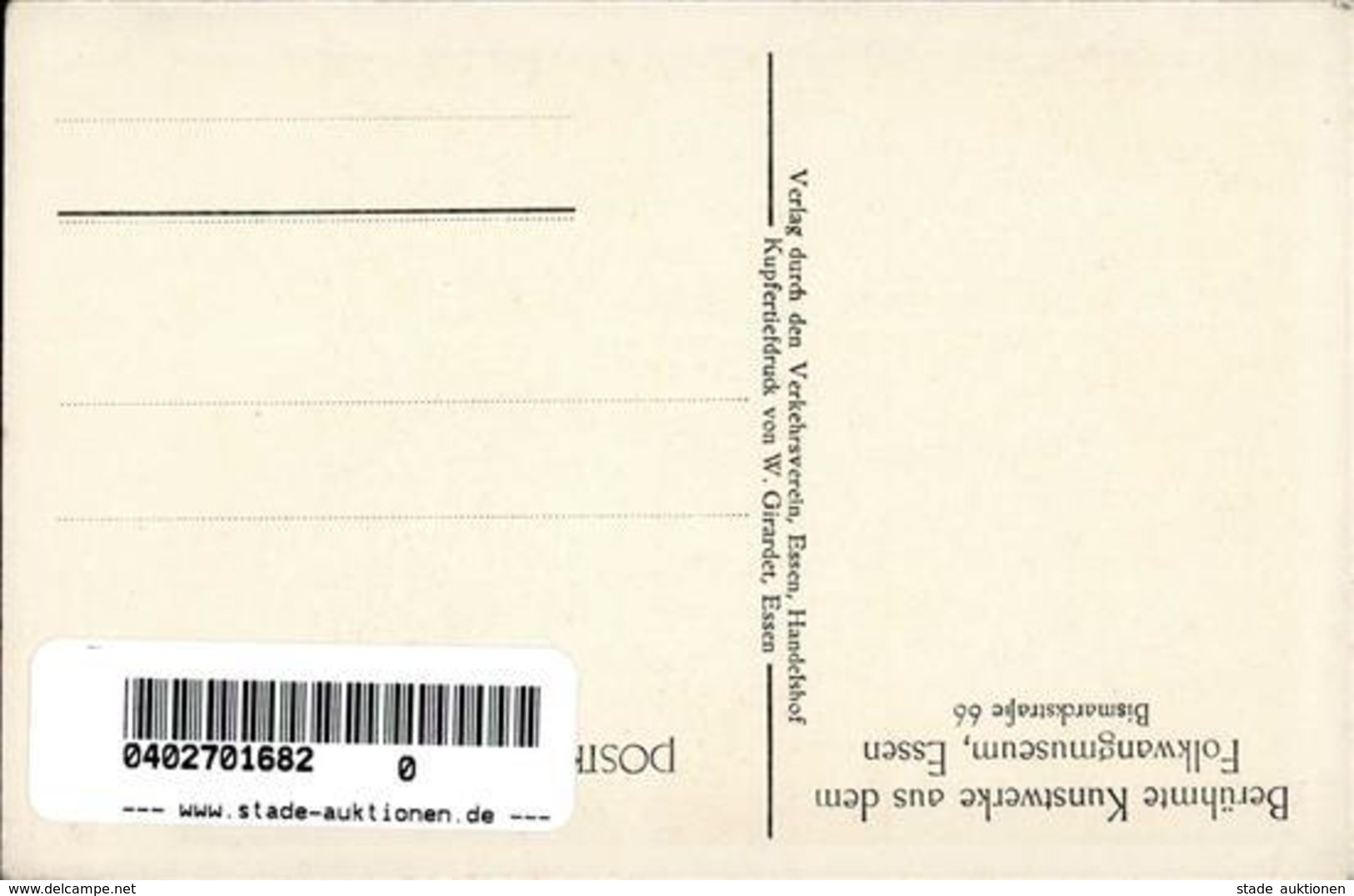 Liebermann, M. Papageienmann Künstlerkarte I-II - Sonstige & Ohne Zuordnung