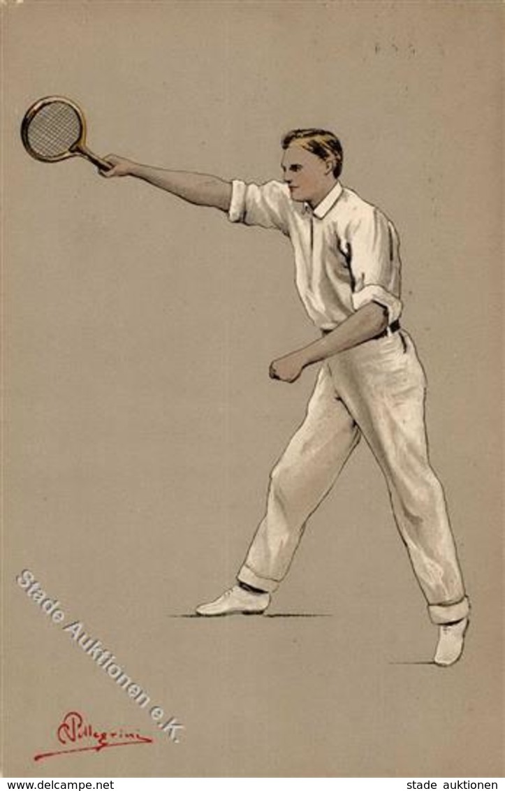 Pellegrini, A. H. Tennis Künstlerkarte 1919 I-II - Sonstige & Ohne Zuordnung