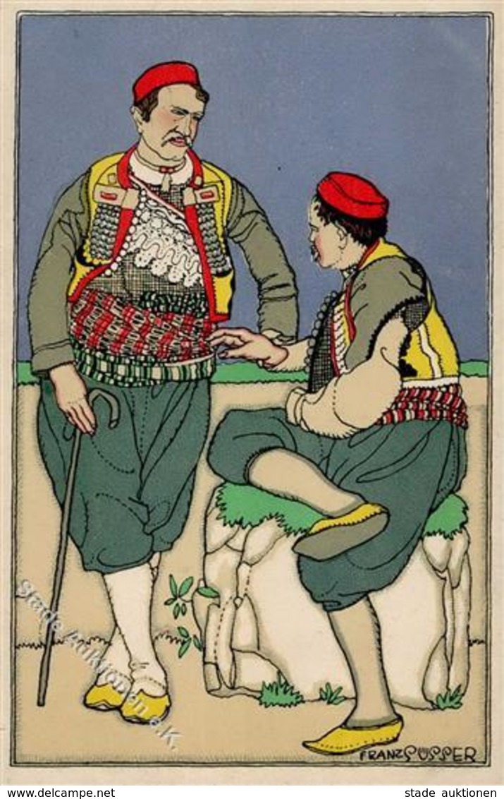 Kunstgeschichte WIEN - ADRIA-AUSSTELLUNG 1913 - Künstlerkarte A 35 Sign. Franz Süsser I - Sonstige & Ohne Zuordnung