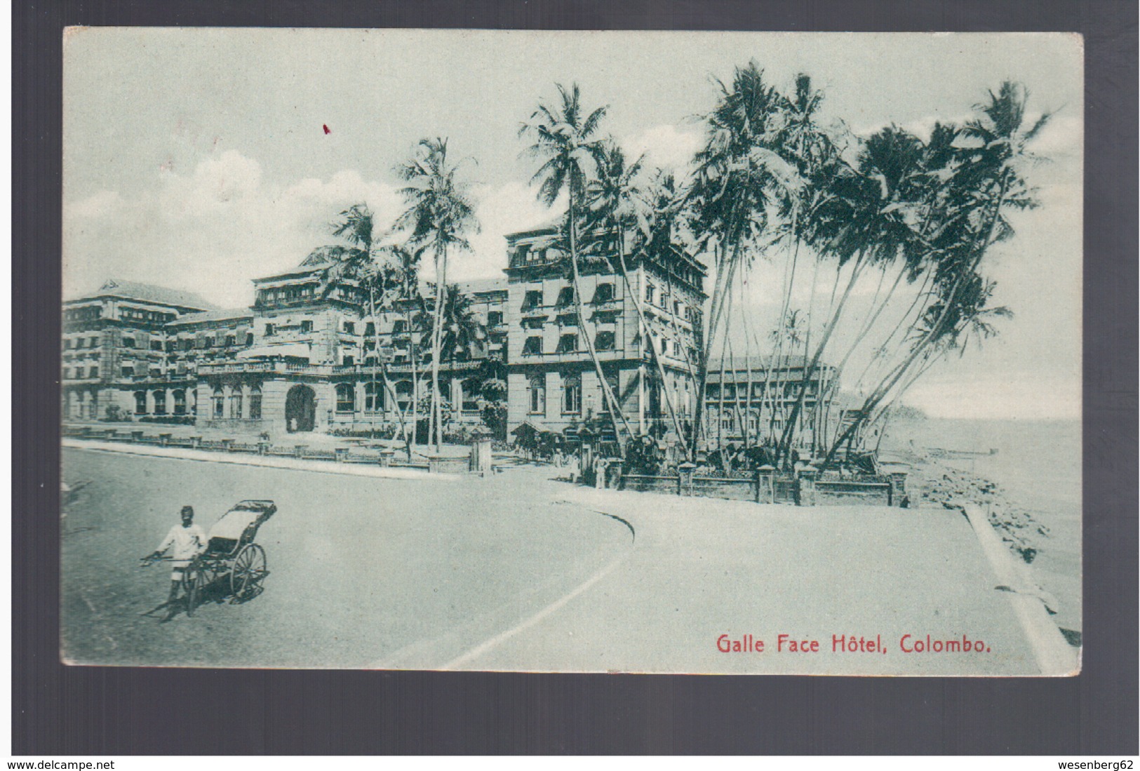 CEYLON Colombo, Galle Face Hotel 1911 OLD POSTCARD - Sri Lanka (Ceylon)