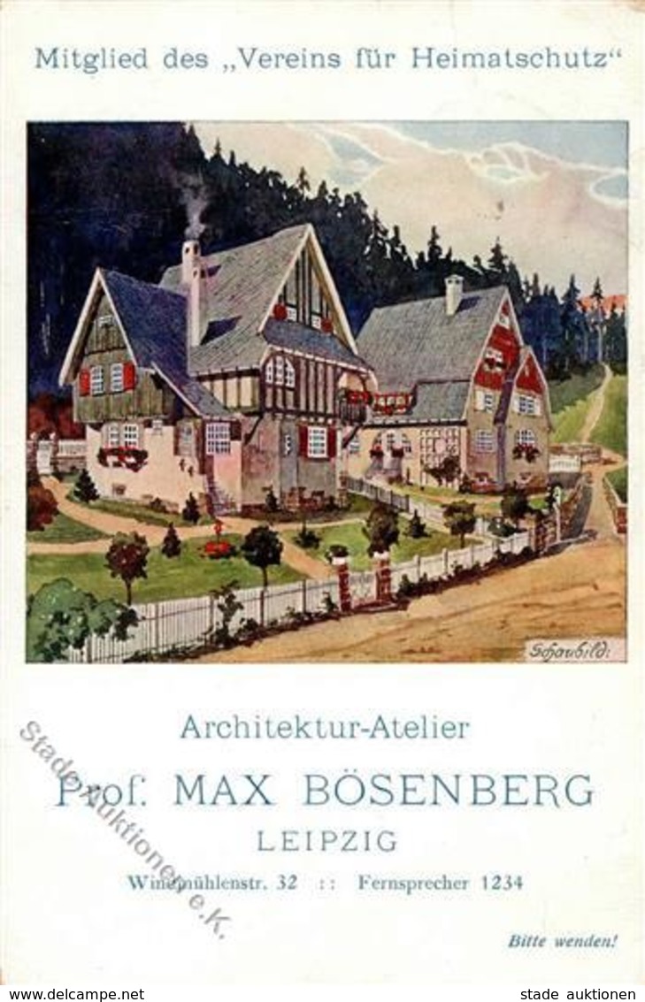 Architekt Leipzig (O7000) Bösenberg, Max Prof.  1909 I-II - Other & Unclassified