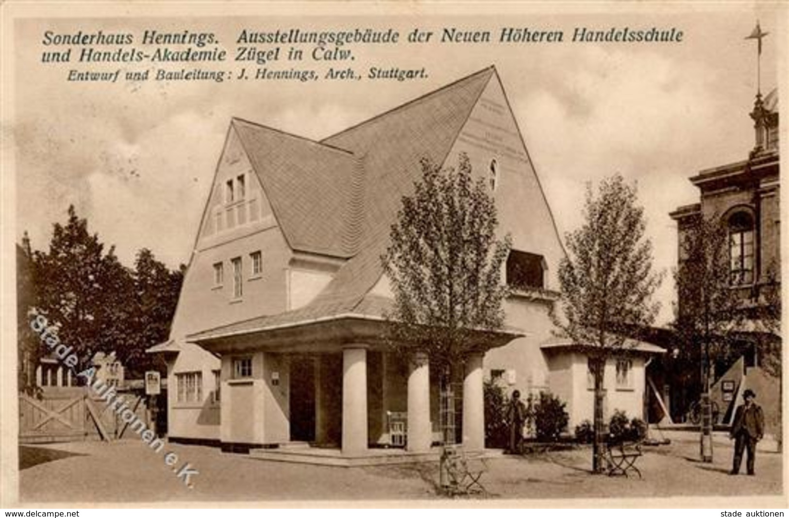 Architekt Stuttgart (7000) Sonderhaus Hennings Bauausstellung  1908 I-II - Sonstige & Ohne Zuordnung