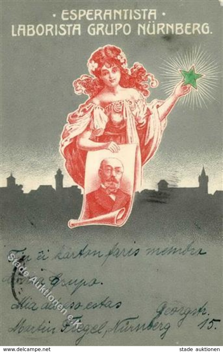 Esperanto Nürnberg (8500) Esperantista Laborista Grupo 1911 I-II (fleckig) - Esperanto