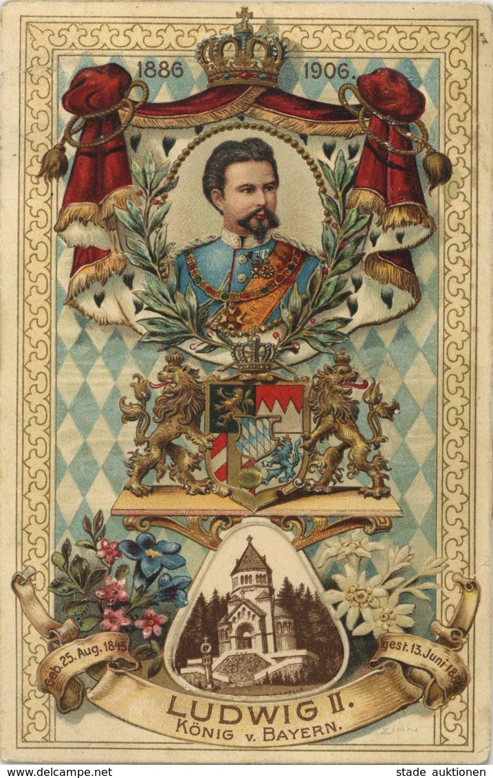 Mechanik-Karte König Ludwig II. Dreh-Karte I-II - Unclassified
