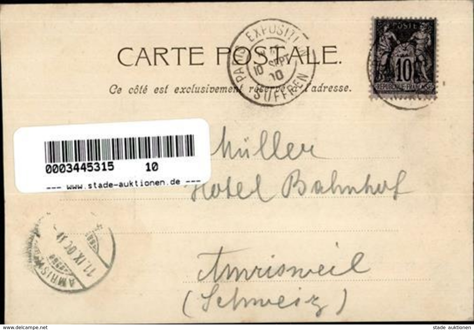 Seide Gewebt Exposition Paris Künstlerkarte 1900 I-II Soie - Other & Unclassified