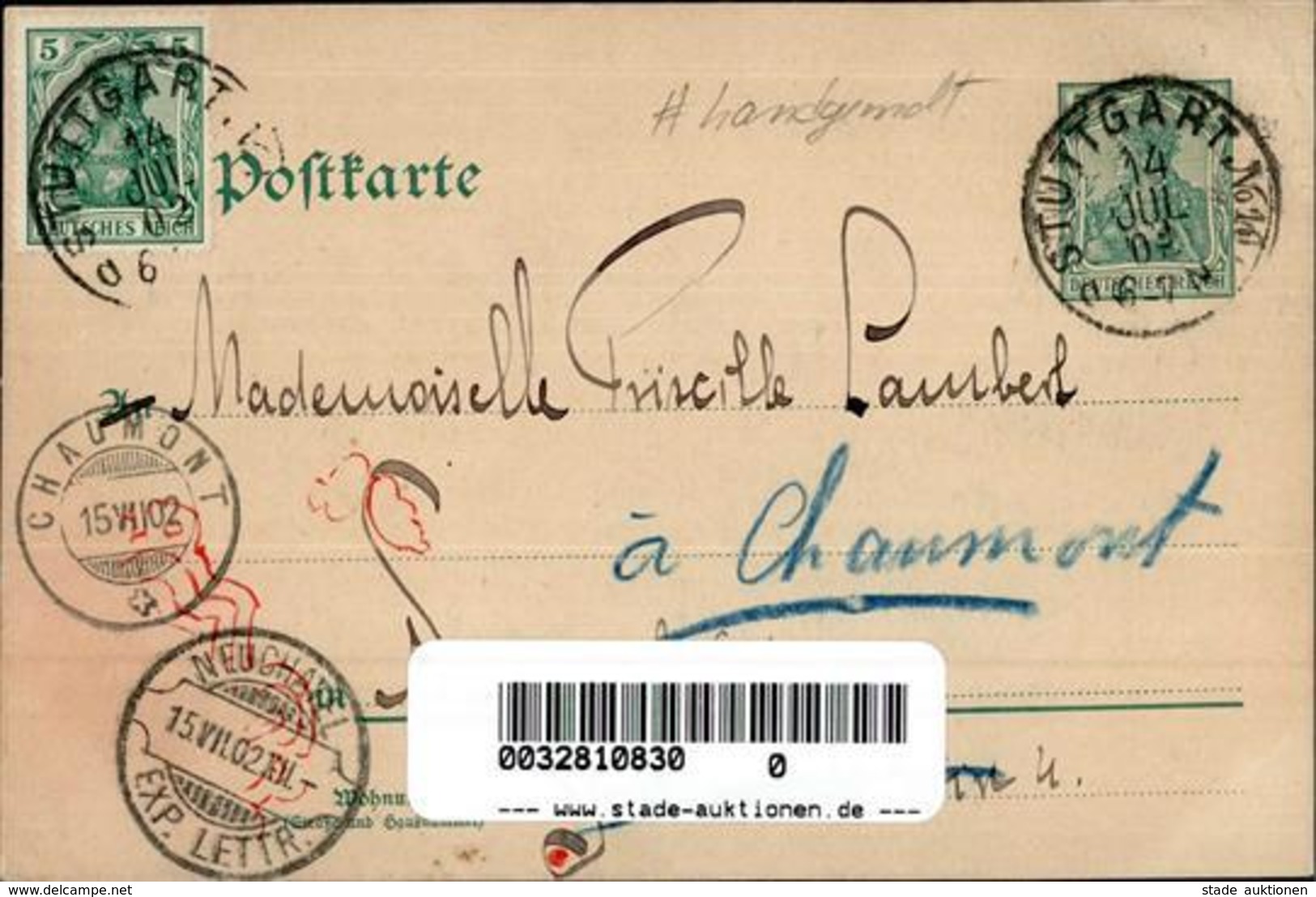 Handgemalt Sign. Lambert, Andi  Künstlerkarte 1902 I-II Peint à La Main - Ohne Zuordnung