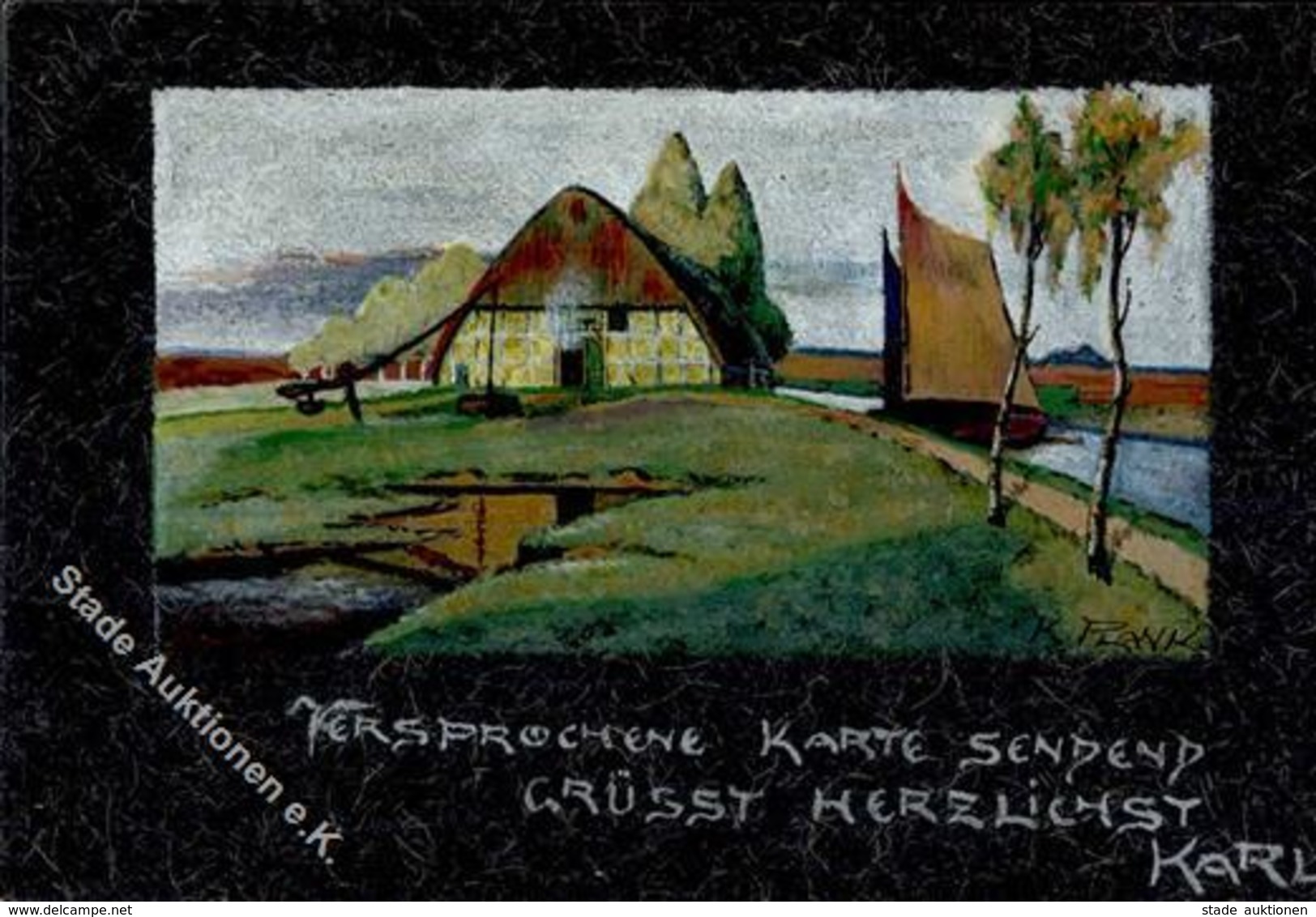 Handgemalt Sign. Plank, Karl Künstlerkarte 1905 I-II Peint à La Main - Ohne Zuordnung