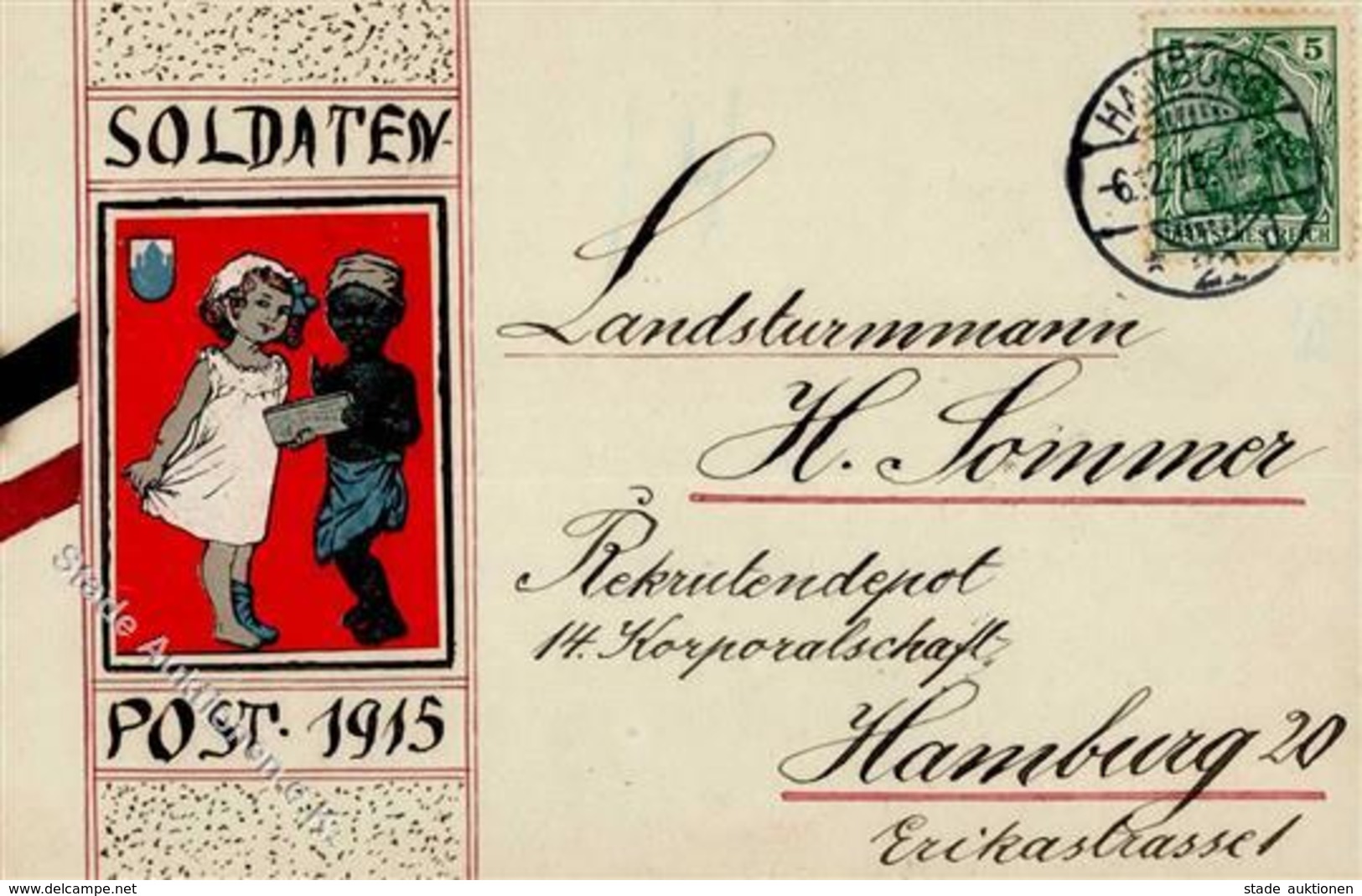 Handgemalt WK I Soldaten Post  Künstlerkarte 1915 I-II Peint à La Main - Ohne Zuordnung