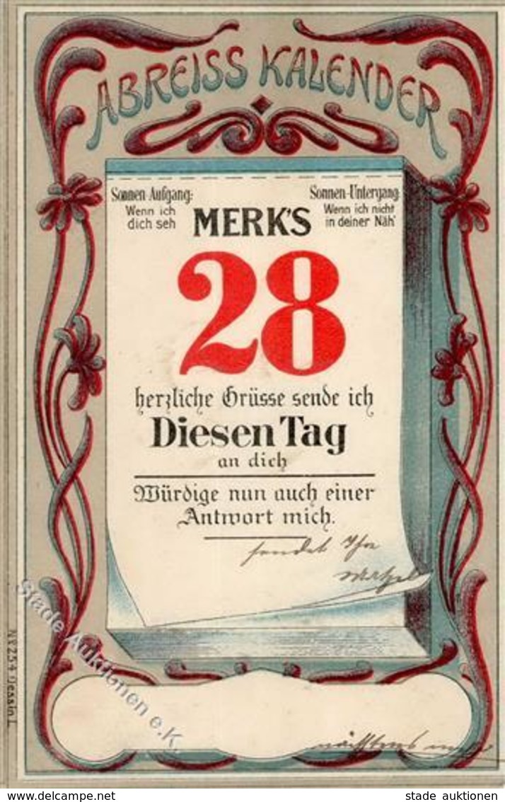 Abreiss Kalender Merks Ansichtskarte Bahnpost Berlin Kreuz Thorn Zug 248 5.4.03 I-II - Unclassified