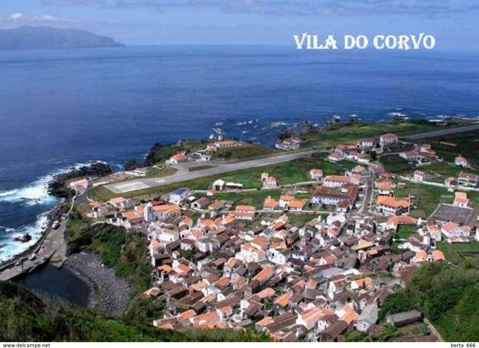 Azores Corvo Airport Aerial View Açores New Postcard Azoren AK - Açores