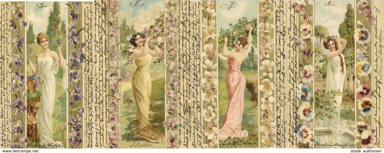 Frauen Blumen  8'er Set Lithos I-II Femmes - Unclassified