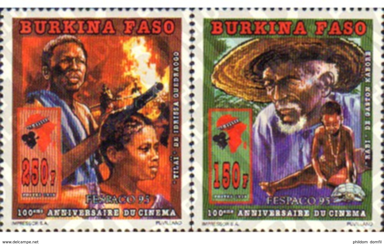 Ref. 368496 * MNH * - BURKINA FASO. 1995. CINEMA CENTENARY . CENTENARIO DEL CINE - Burkina Faso (1984-...)