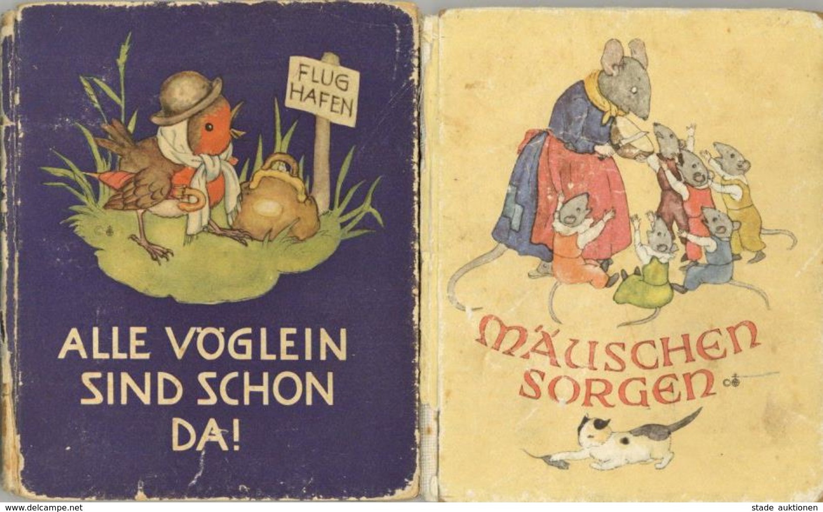Kinderbuch 2 Bücher Mäuschen Sorgen Und Alle Vöglein Sind Schon Da Bohatta-Morpurgo, Ida 1934/35  Verlag Josef Müller II - Giochi, Giocattoli